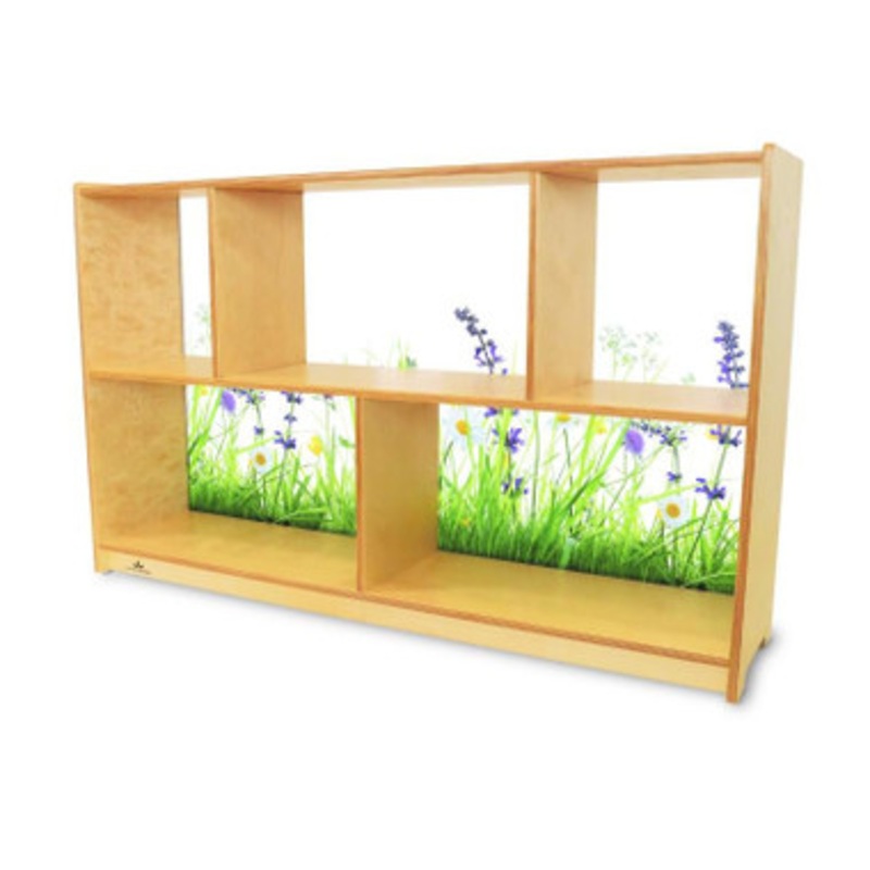 Nature View Acrylic Back Storage Cabinet 30 H