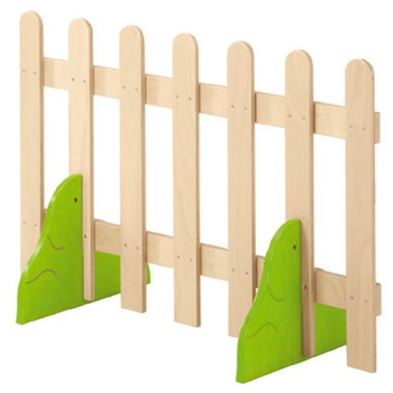 Playhouse Wall Element with Fence and Bushes