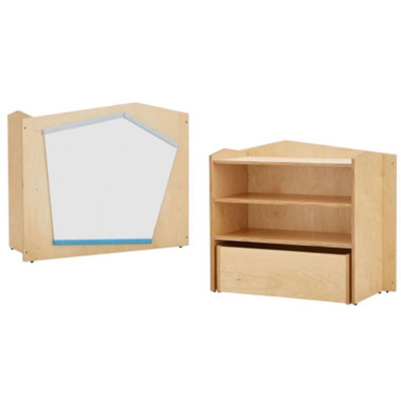 rise.upp Shelf Unit Play Panel Partition with Mirror