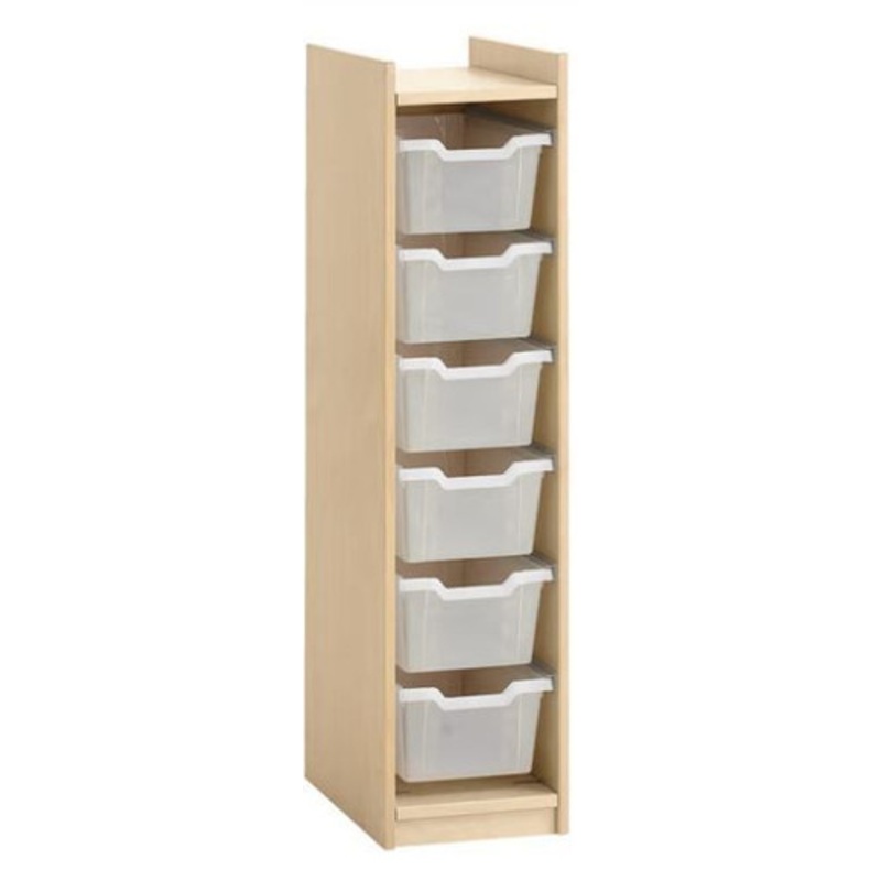 Small Storage Cabinet with Rails for Bins