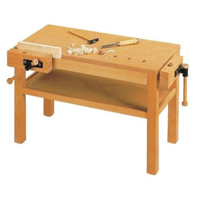 Two Person Kid’s Workbench with Shelf