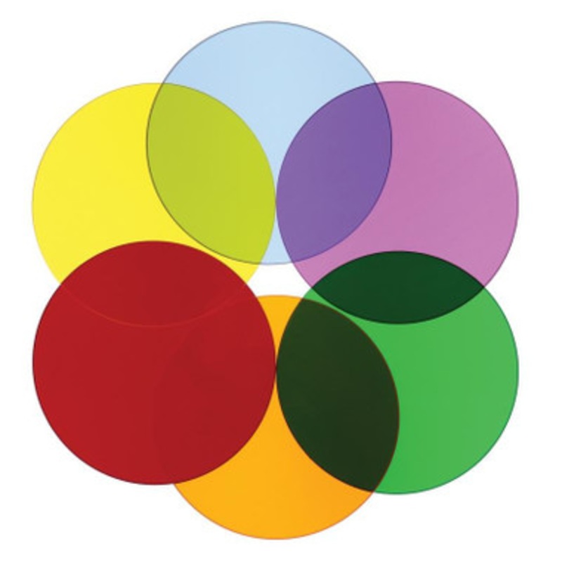 6 Color Wheel Circles for Light Tables