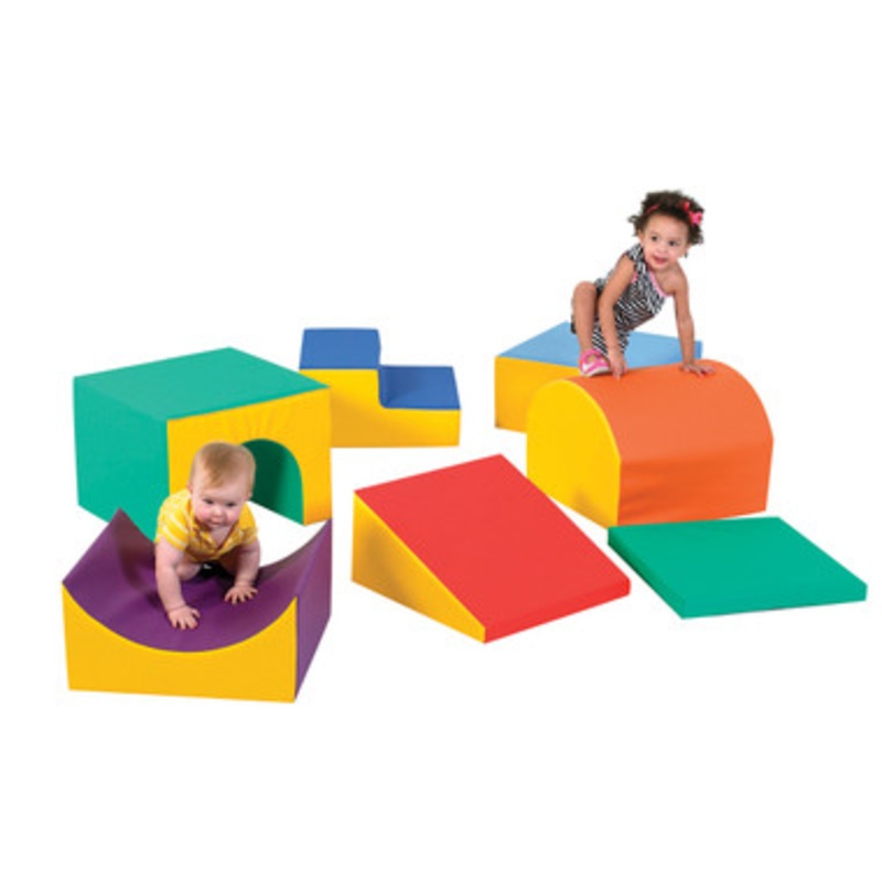 Mini Gross Motor Foam Climbing Blocks Group, Rainbow