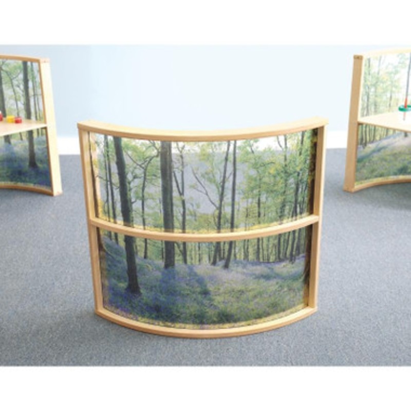 Nature View Curved Room Divider Panel 36 H
