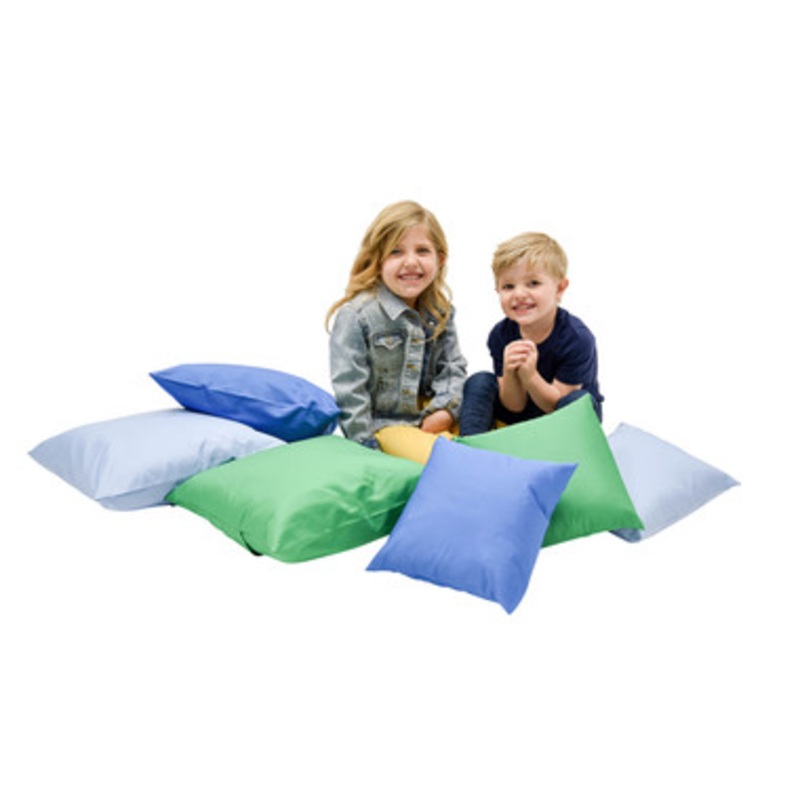 Puffy Floor Pillows, Contemporary – Set of 6