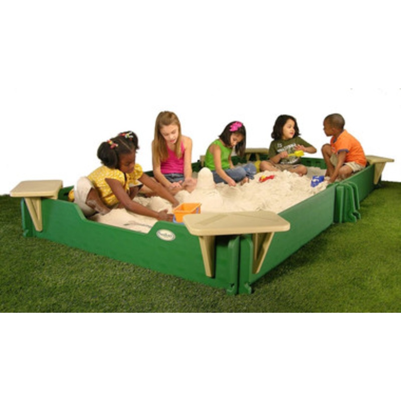 Sandlock Plastic Sandbox with Cover 5′ x 10′