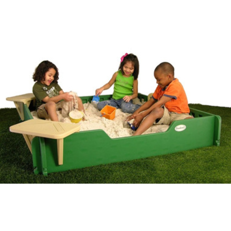 Sandlock Plastic Sandbox with Cover 5′ x 5′