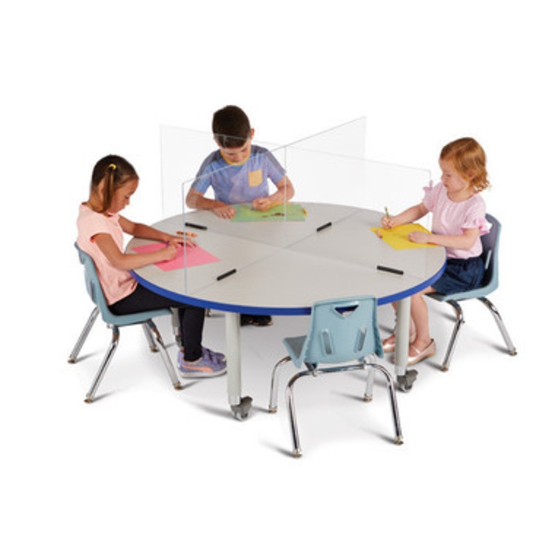 See-Thru Table Divider Shields – 4 Station, 3 Sizes