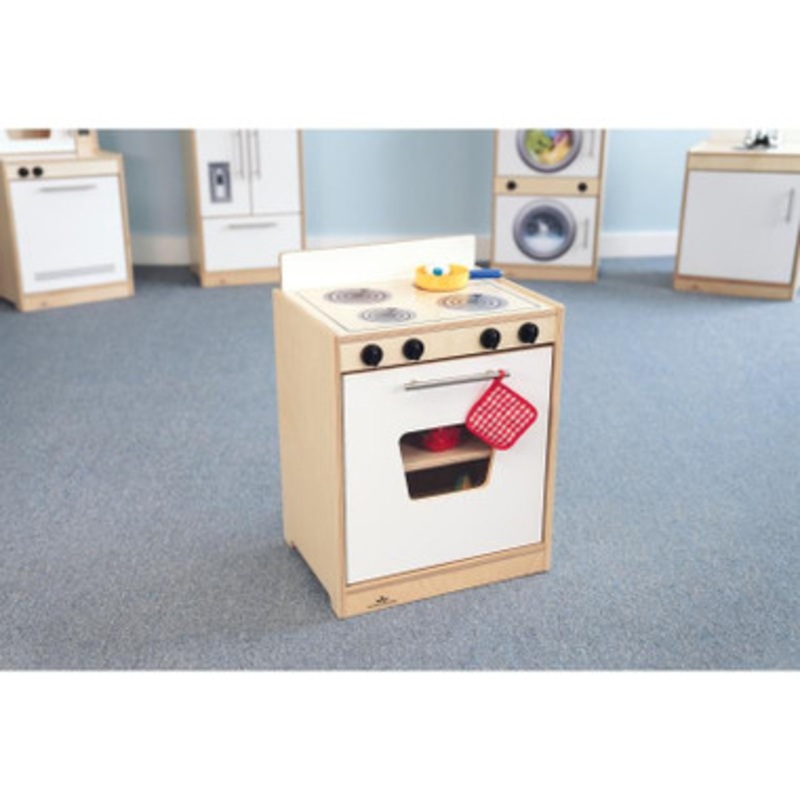 Contemporary White Toy Stove