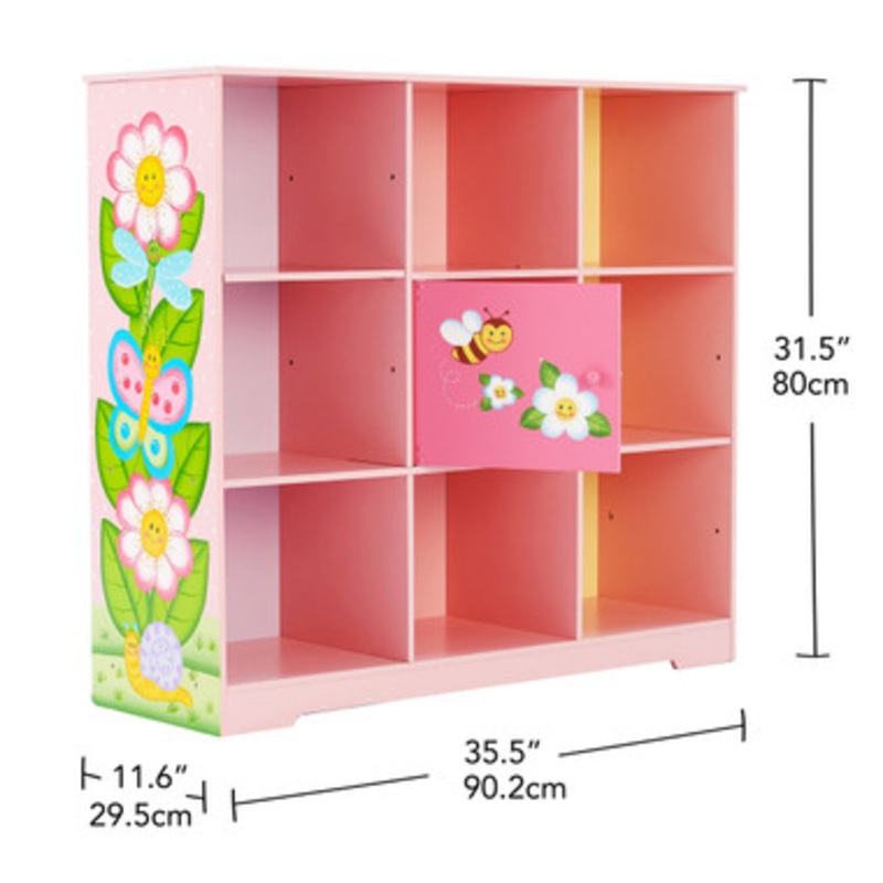 Fantasy Fields Kids Wooden Magic Garden Adjustable Cube Pink Bookshelf