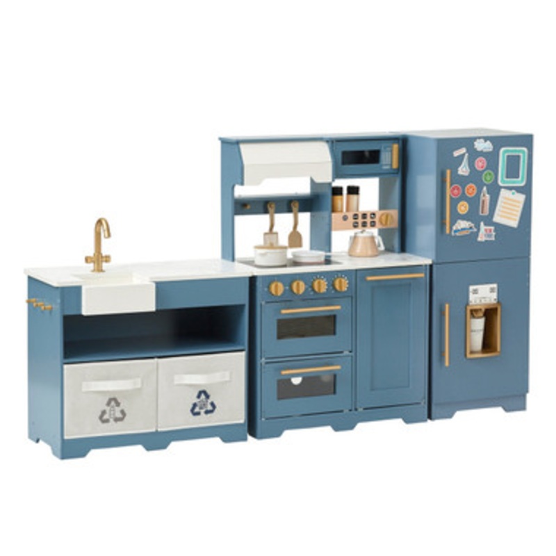 Little Chef Atlanta Stone Blue Large Modular Kids Kitchen