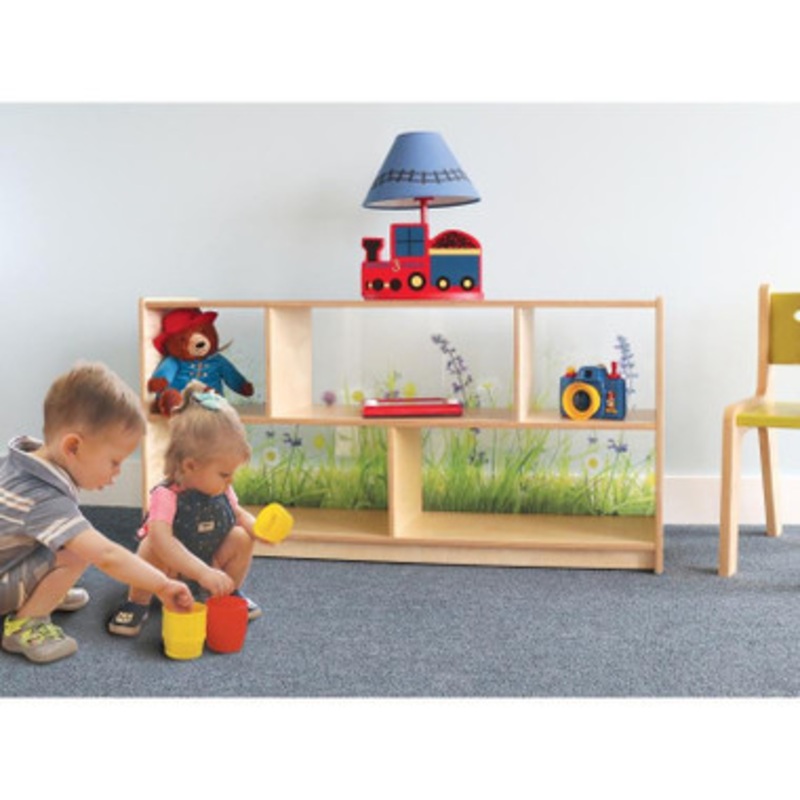 Nature View Acrylic Back Storage Cabinet 24 H