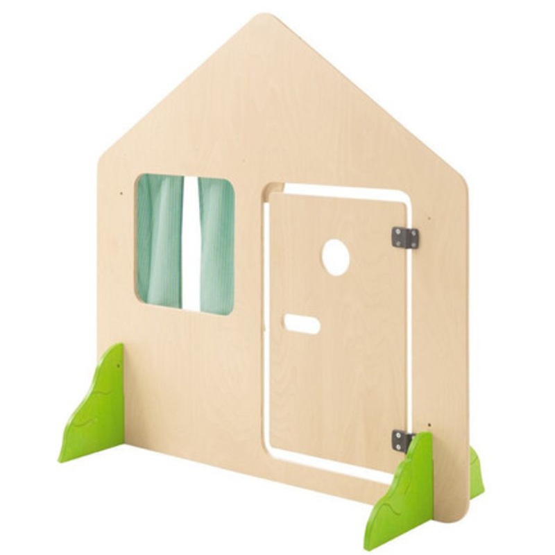 Playhouse Wall Element with Door and Bushes