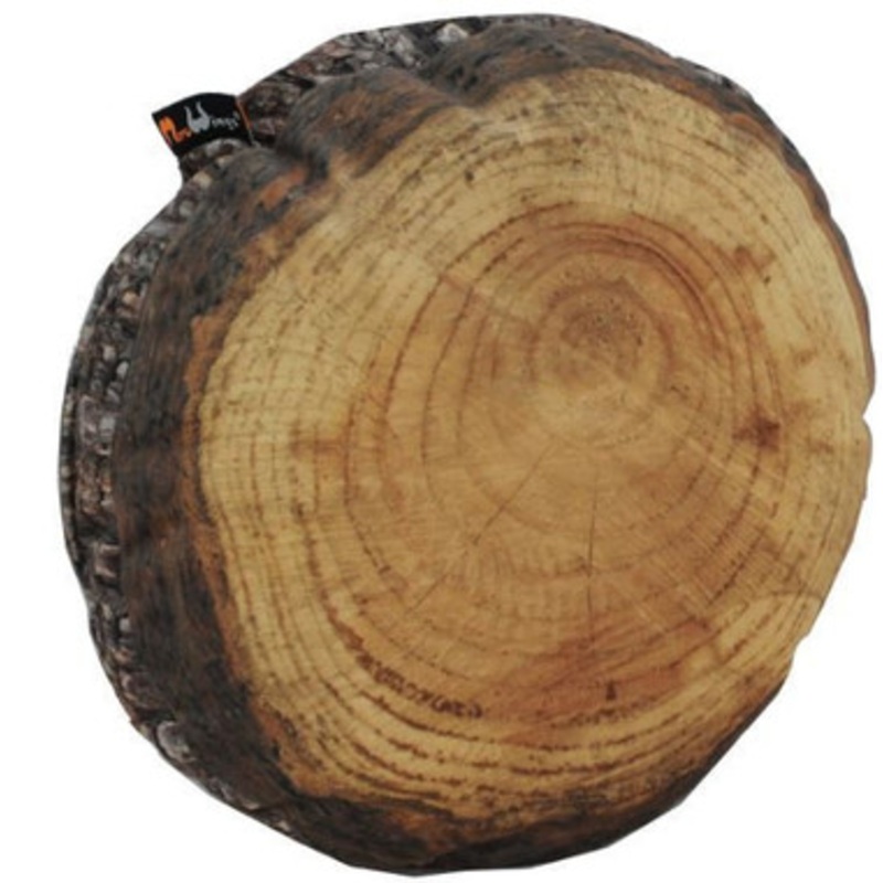 Woodsmen Naturescape Annual Rings Log Slice Cushion 23