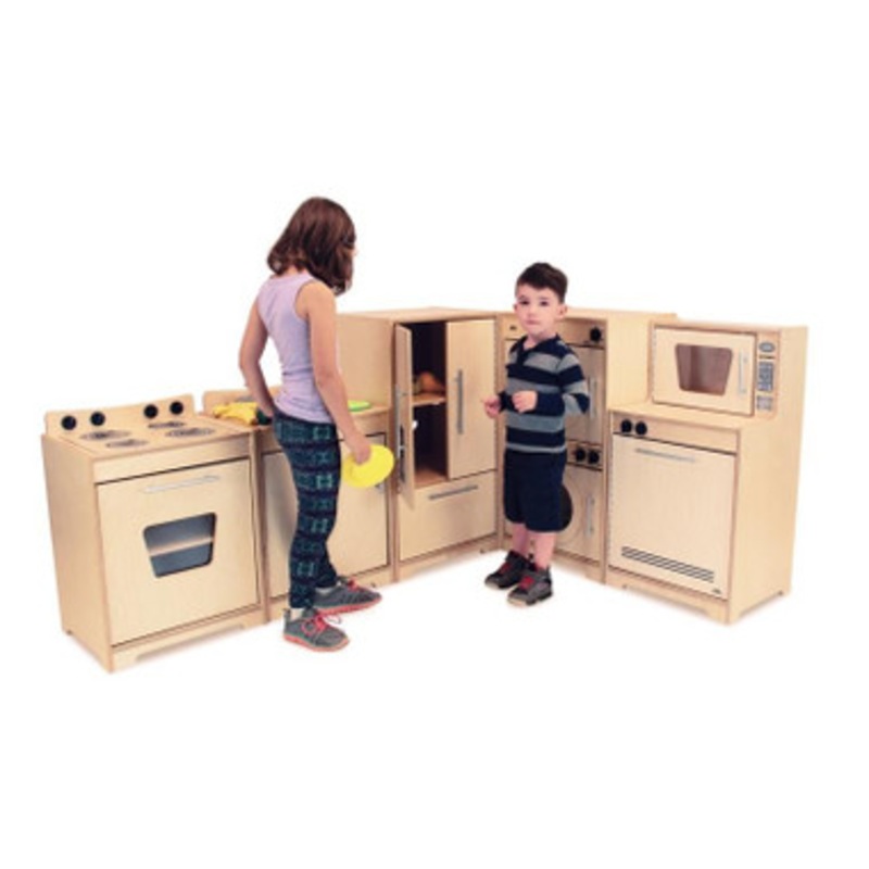 Contemporary Natural Play Kitchen Ensemble