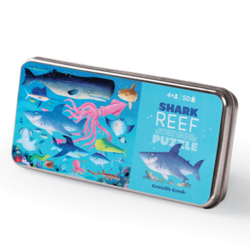 Crocodile Creek – 50pc Puzzle in Tin – Shark Reef