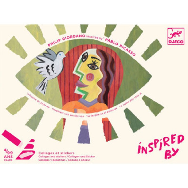 Djeco – Inspired By Pablo Picasso – Square Heads Collage and Stickers