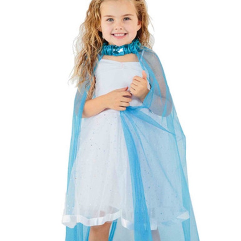 Fairy Girls – Glittery Princess Bling Cape Turquoise