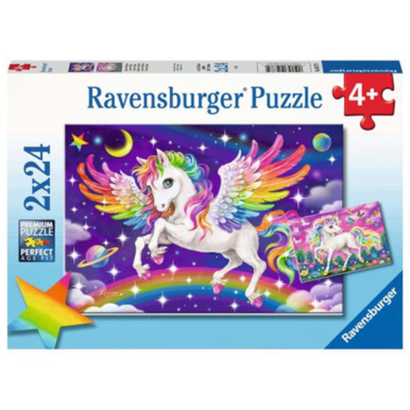 Ravensburger 2x24pc – Unicorn and Pegasus Puzzle
