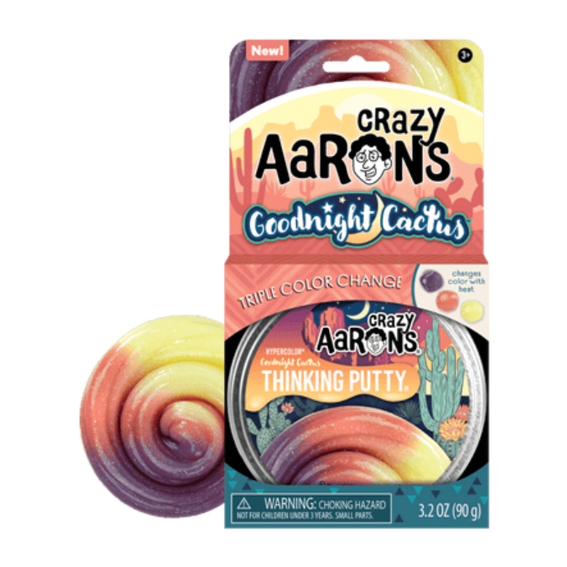 Crazy Aaron’s Thinking Putty Hypercolor – Goodnight Cactus Putty 4 Tin