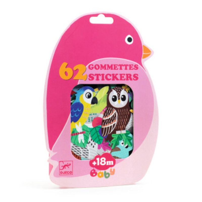 Djeco – Birds 62 Sticker Set