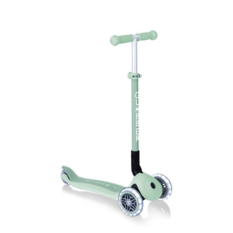 Globber ECOLOGIC PRIMO Foldable Scooter With Lights – Pistachio