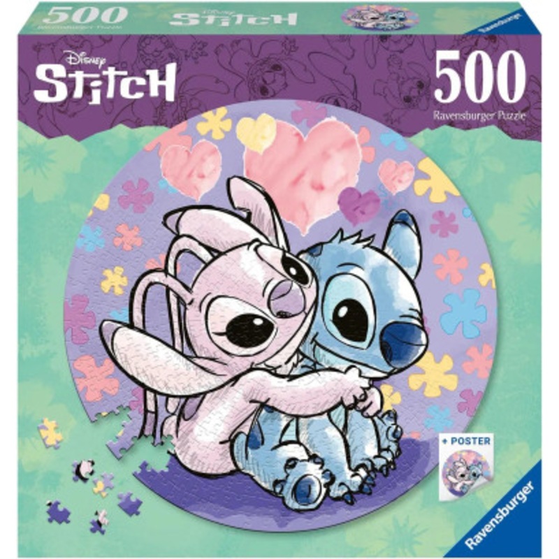 Ravensburger 500pc – Disney Stitch Round Puzzle