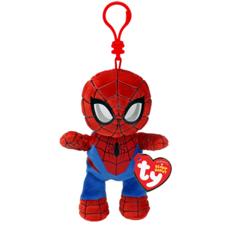 TY Marvel Beanie Babies Soft Clip – Spider-Man