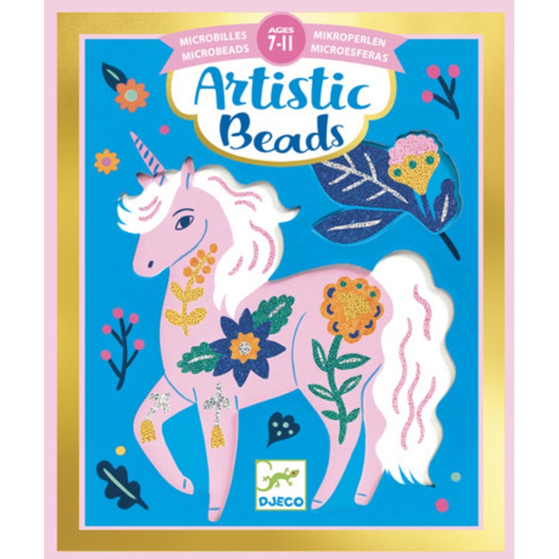 Djeco –  Artistic Beads – Flowers and Fur