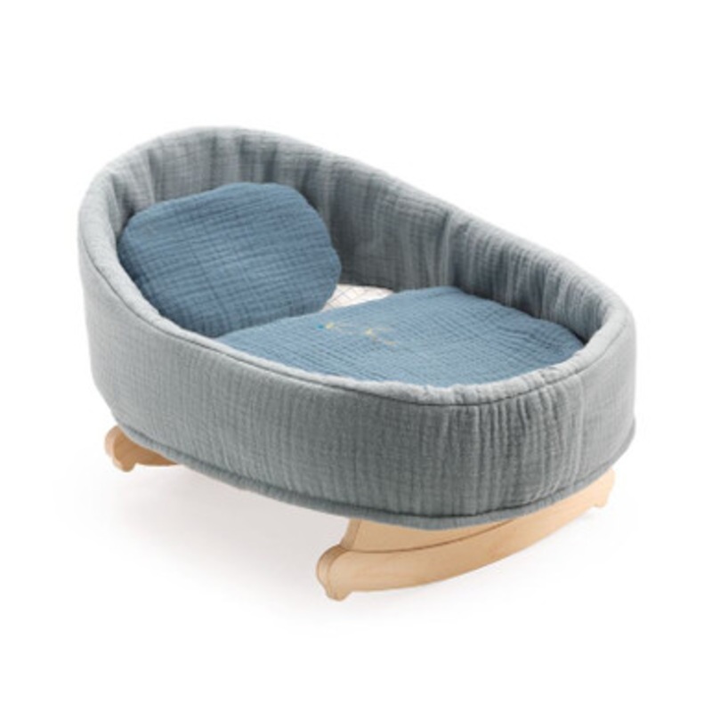 Djeco – Pomea Collection – Blue Dream Doll Rocking Cradle
