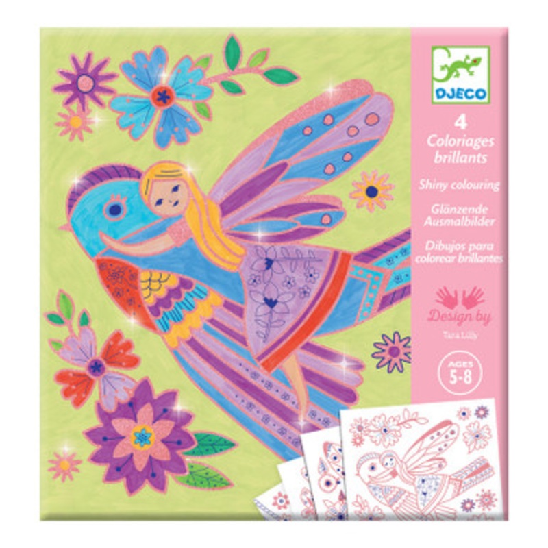 Djeco –  Shiny Colouring – Small Wings Colouring
