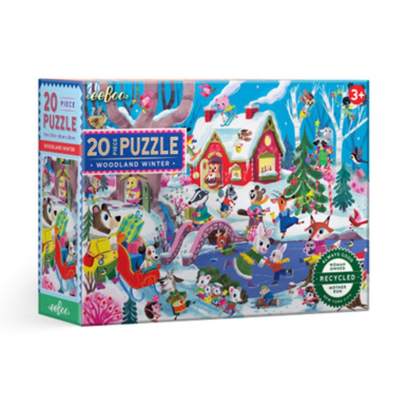 eeBoo 20pc – Woodland Winter Puzzle