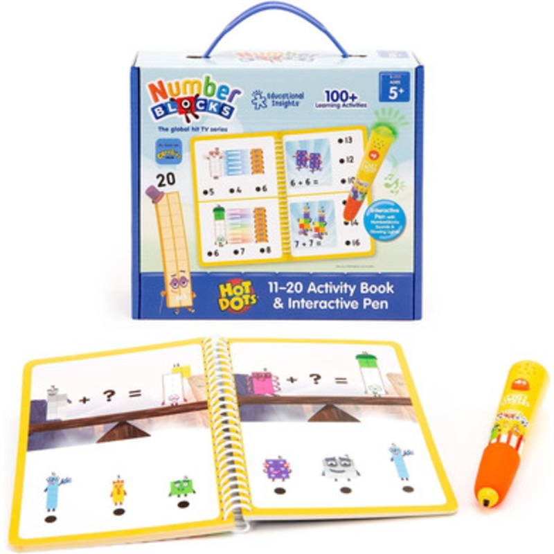 Hand2Mind – Educational Insights – Hot Dots Numberblocks 11-20 Activity Book & Interactive Pen