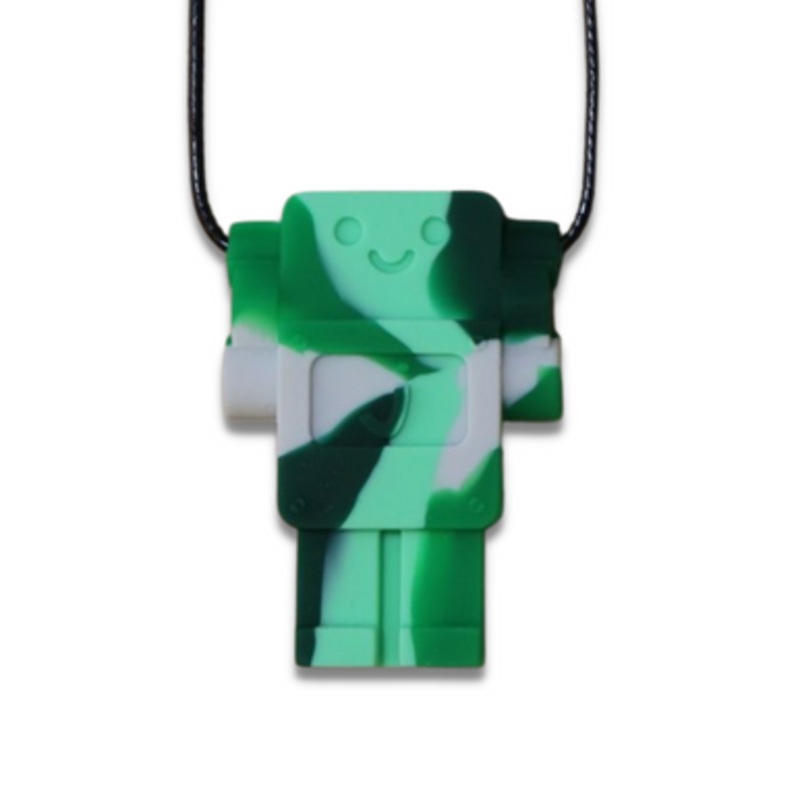 Jellystone Chewelry – Robot Pendant – Camo (Green)