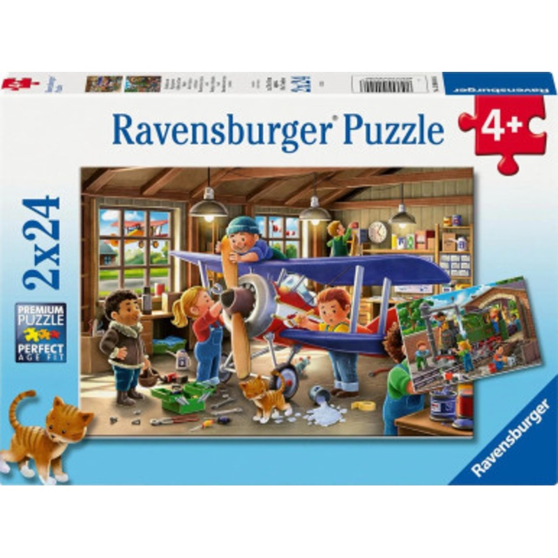 Ravensburger 2x24pc – Planes and Trains Puzzle