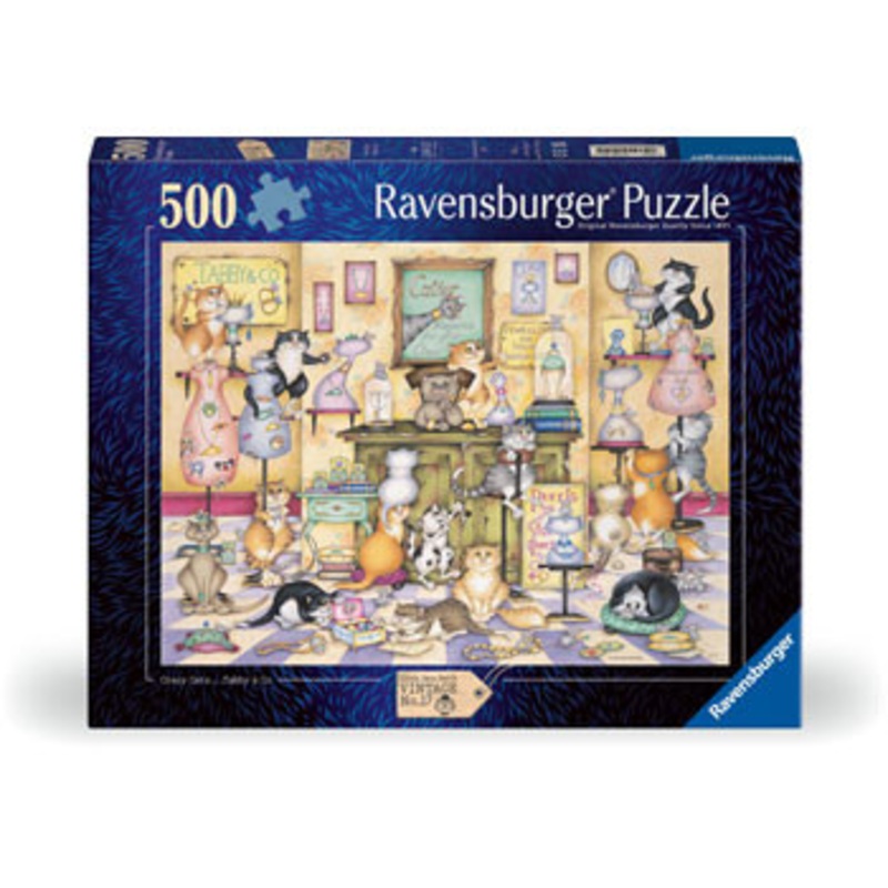 Ravensburger 500pc – Crazy Cats Taby & Co Puzzle