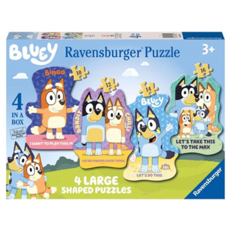 Ravensburger – Bluey 4 Large Shaped Puzzles