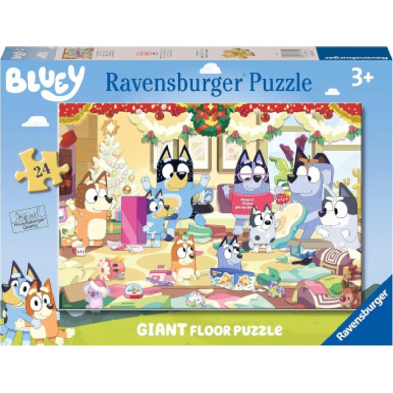 Ravensburger  Puzzle –  Bluey Christmas Giant floor 24pc