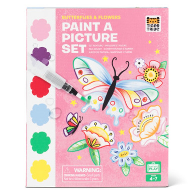 Tiger Tribe Paint-a-Picture Set: Butterflies & Flowers