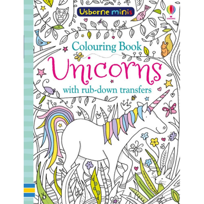 Usborne – Mini Books – Colouring Book Unicorns with Rub Downs