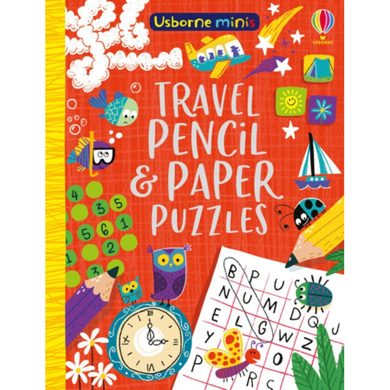 Usborne – Mini Books:  Travel Pencil & Paper Puzzles