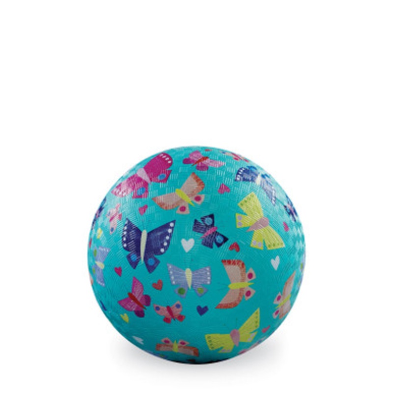 Crocodile Creek 5” Ball –  Butterfly Rainbow (Aqua)
