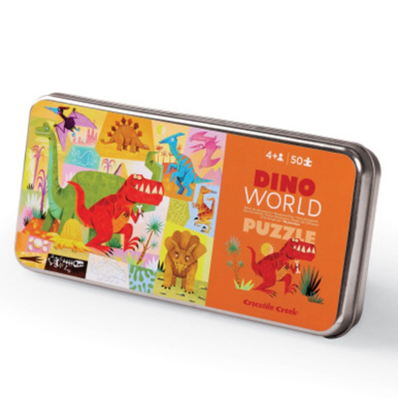 Crocodile Creek – 50pc Puzzle in Tin – Dino World