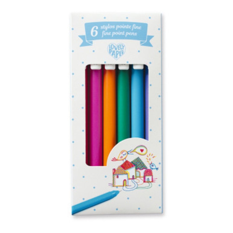 Djeco – 6 Fine Point Pens