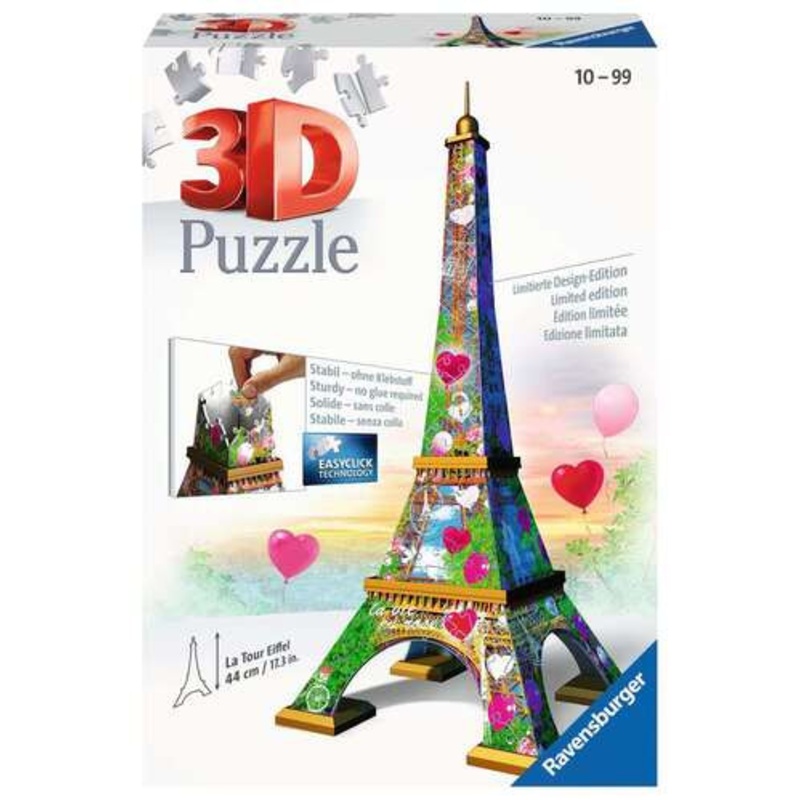 Ravensburger 216pc –  Eiffel Tower Love Edition 3D Puzzle