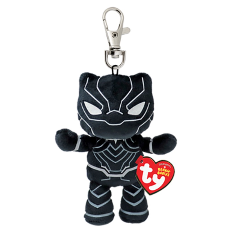 TY Marvel Beanie Babies Soft Clip – Black Panther