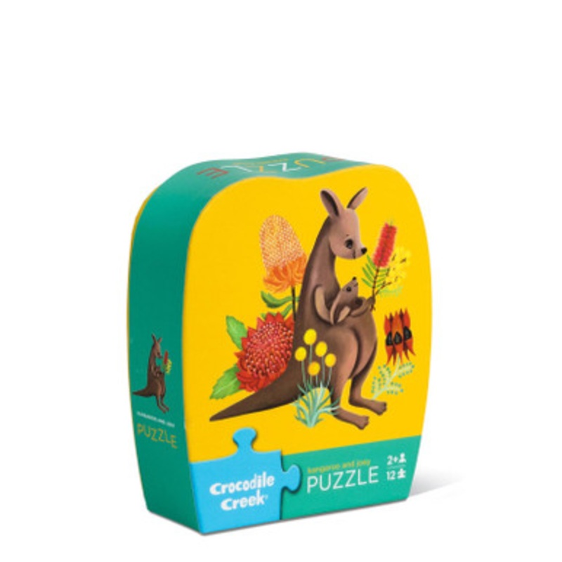 Crocodile Creek – 12 piece Mini Puzzle – Kangaroo & Joey