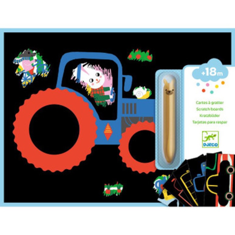 Djeco – Learning About Vehicles Scratch Cards