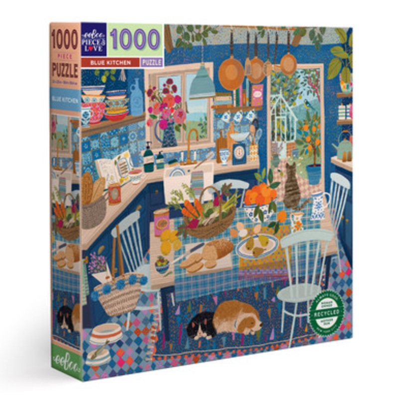 eeBoo 1000pc – Blue Kitchen Puzzle