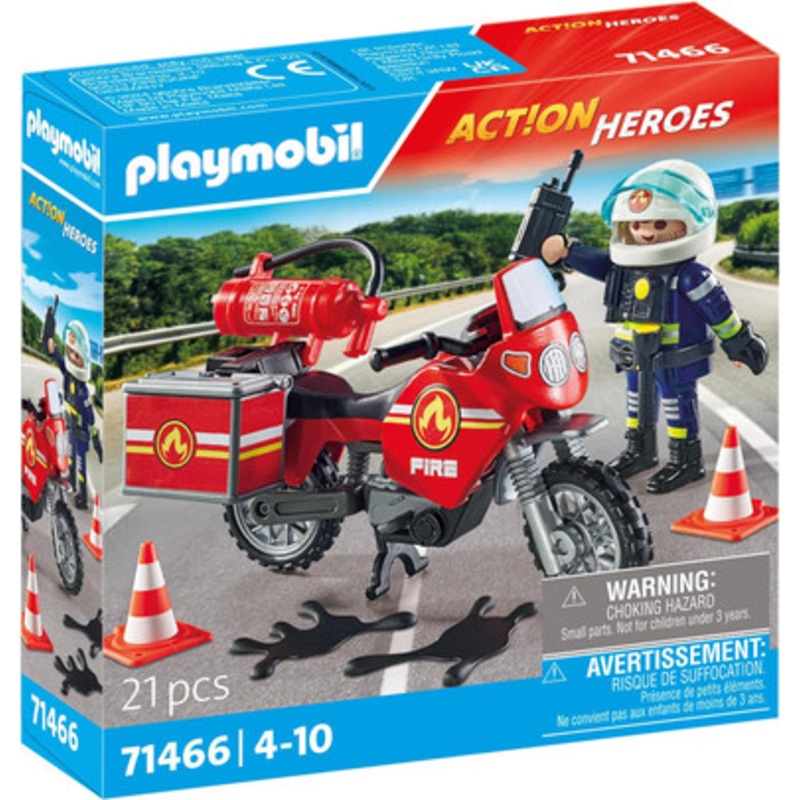 Playmobil – Action Heroes – Fire Engine at the Scene of Accident 71466